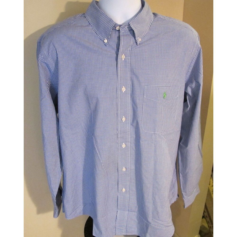 Men's Size 17 (XL) Ralph Lauren Classic Fit‎ Long Sleeve Button Down Shirt